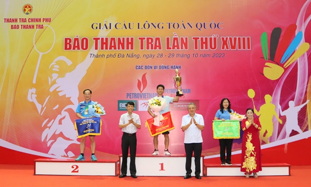 Giải Cầu lông toàn quốc Báo Thanh tra lần thứ 18 năm 2023 để lại nhiều dư âm tốt đẹp