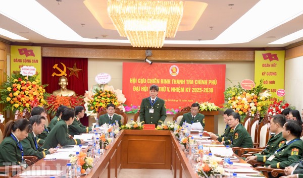 Toàn cảnh Đại hội Hội Cựu chiến binh Thanh tra Chính phủ lần thứ V, nhiệm kỳ 2025-2030