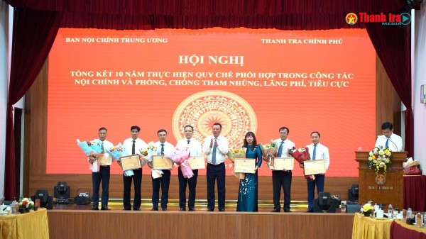 Hội nghị tổng kết 10 năm thực hiện quy chế phối hợp công tác nội chính và phòng, chống tham nhũng, lãng phí, tiêu cực