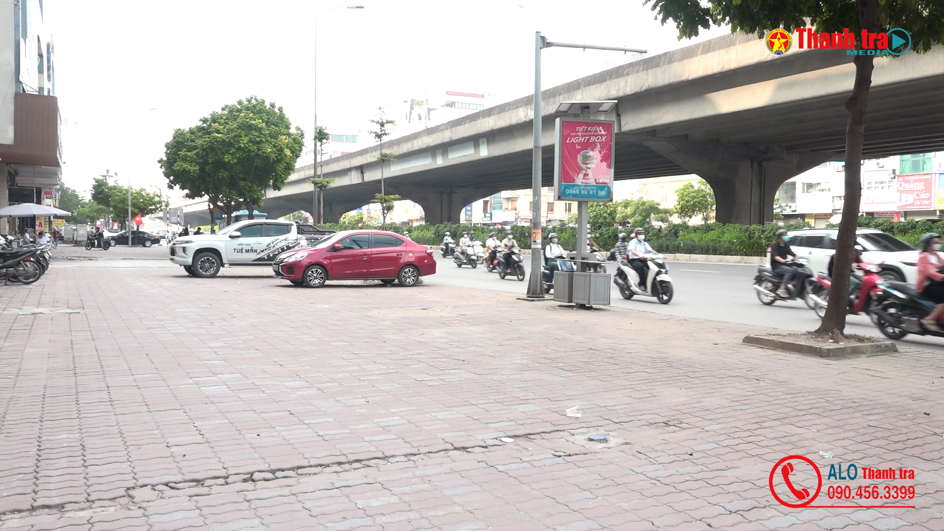 A lô Thanh tra số 30: Ghi nhận vỉa hè đường Nguyễn Xiển sau phản ánh của A lô Thanh tra