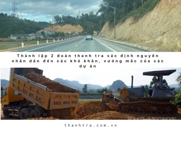 Lạng Sơn: Thành lập 2 đoàn thanh tra xác định nguyên nhân các dự án chậm tiến độ