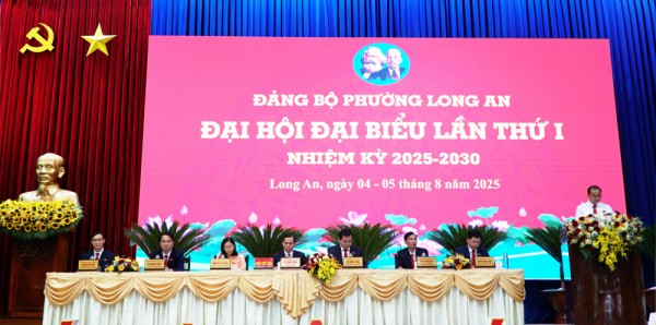 Đại hội đại biểu Đảng bộ phường Long An lần thứ I: Đổi mới, quyết liệt, phát triển toàn diện sau sáp nhập