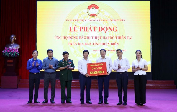 Điện Biên phát động ủng hộ đồng bào bị thiệt hại do thiên tai
