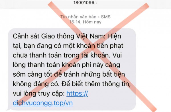 Lừa đảo phạt nguội qua tin nhắn thông báo vi phạm giao thông