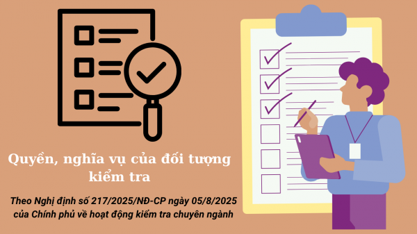 Quyền, nghĩa vụ của đối tượng kiểm tra theo Nghị định 217
