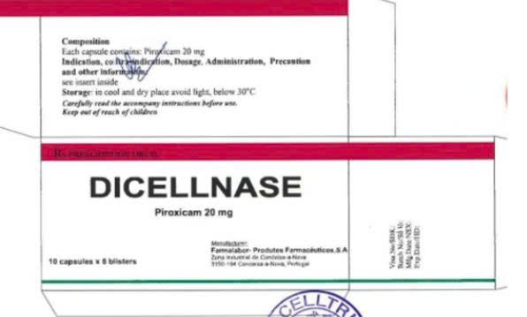 Thu hồi thuốc Viên nang cứng DICELLNASE do không đạt chuẩn chất lượng