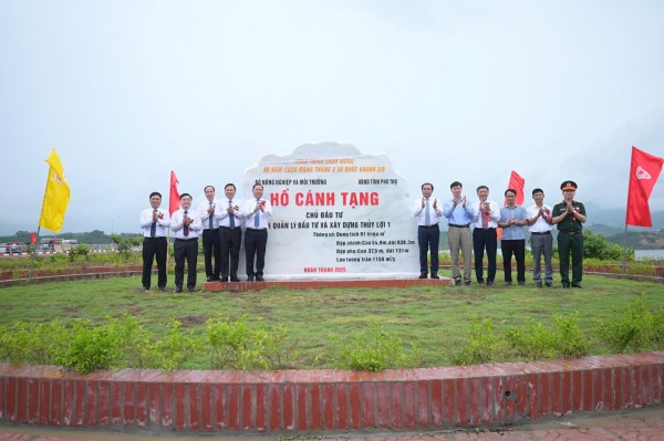 Phú Thọ: Khánh thành Dự án Hồ chứa nước Cánh Tạng chào mừng 80 năm Cách mạng tháng Tám