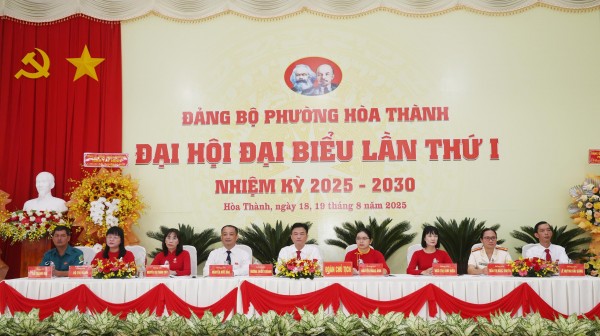 Chánh Thanh tra tỉnh Tây Ninh dự và chỉ đạo Đại hội Đảng bộ phường Hòa Thành