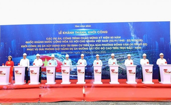 Ninh Bình: Khánh thành, khởi công 4 dự án, công trình chào mừng 80 năm Quốc khánh 2/9