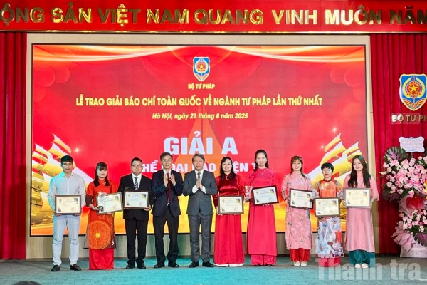 18 tác phẩm đạt Giải Báo chí toàn quốc về ngành Tư pháp lần thứ nhất