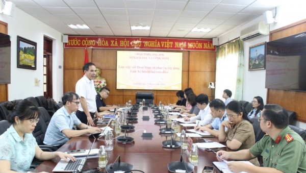 Đoàn công tác Bộ Khoa học Công nghệ làm việc tại Lạng Sơn về sở hữu trí tuệ