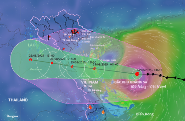 Bão số 5 tăng 4 cấp chỉ trong một ngày, vùng ảnh hưởng rất rộng lớn