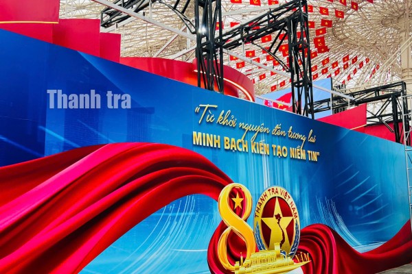 Không gian trưng bày thành tựu ngành Thanh tra tại Trung tâm Triển lãm Quốc gia