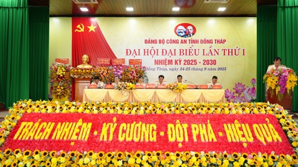 Đại hội Đảng bộ Công an tỉnh Đồng Tháp tập trung vào 3 khâu đột phá, 4 nhóm nhiệm vụ trọng tâm