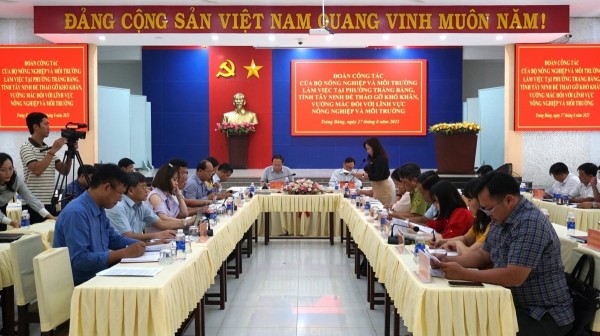 Bộ NN&MT làm việc tại Tây Ninh, tháo gỡ vướng mắc khi vận hành chính quyền 2 cấp
