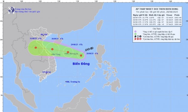 Dự báo áp thấp nhiệt đới trên biển Đông, khả năng mạnh thành bão hướng vào miền Bắc và miền Trung