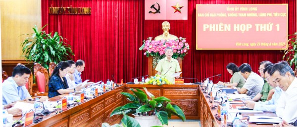 Ban Chỉ đạo Phòng, chống tham nhũng, lãng phí, tiêu cực tỉnh Vĩnh Long họp phiên thứ nhất