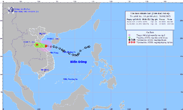 Thủ tướng Chính phủ chỉ đạo tập trung ứng phó bão số 6