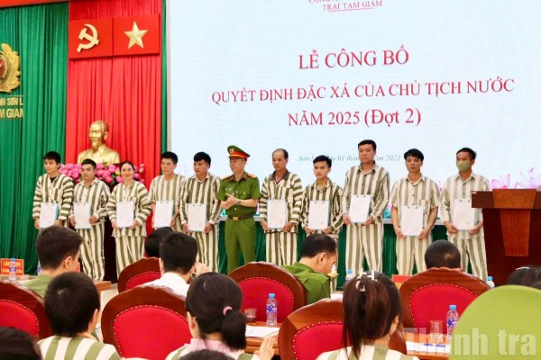 Sơn La có 20 phạm nhân được đặc xá