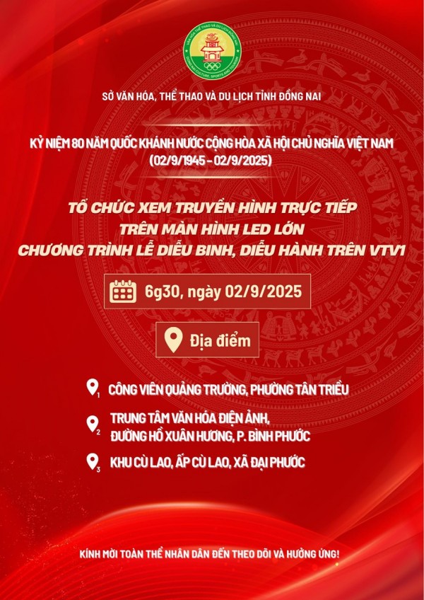 Nhiều hoạt động đặc sắc kỷ niệm 80 năm Quốc khánh 2/9 tại Đồng Nai và TP Hồ Chí Minh