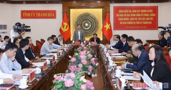 Thanh Hóa: Tăng cường phòng, chống tham nhũng, tiêu cực theo chỉ đạo của Trung ương