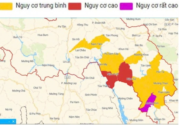 Lai Châu cảnh báo nguy cơ lũ quét, sạt lở đất trong 6 giờ tới