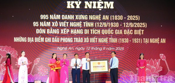 Nghệ An kỷ niệm 995 năm danh xưng, 95 năm Xô viết Nghệ Tĩnh và đón Bằng xếp hạng di tích quốc gia đặc biệt