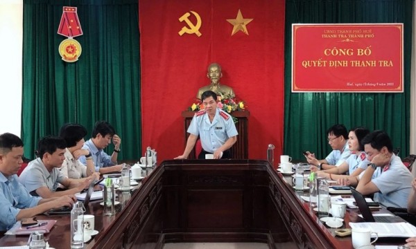 TP Huế: Công bố quyết định thanh tra tại Ban Quản lý dự án Đầu tư xây dựng và Phát triển đô thị