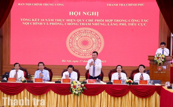 Thực hiện hiệu quả nội dung quy chế phối hợp phòng, chống tham nhũng, lãng phí, tiêu cực