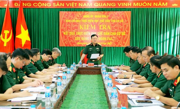 Tăng cường thanh tra, kiểm tra, phòng, chống tham nhũng, tiêu cực trong lực lượng vũ trang Quân khu 3