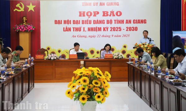 Đại hội đại biểu Đảng bộ tỉnh An Giang lần thứ I diễn ra từ ngày 2 - 3/10