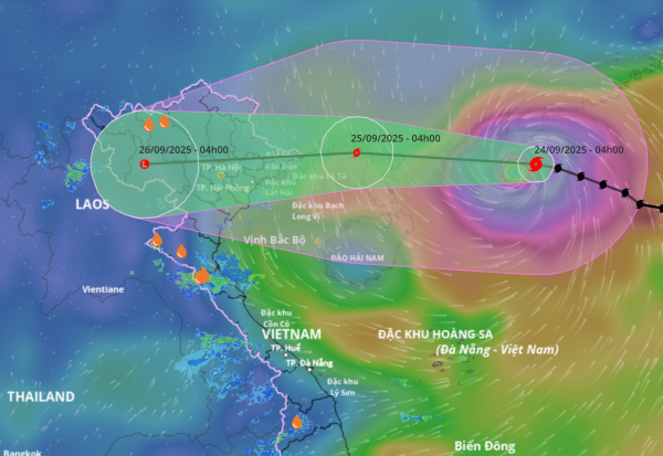 Siêu bão Ragasa hướng về Quảng Ninh - Hải Phòng, rủi ro thiên tai cấp 3