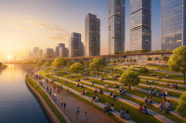 Liên danh Văn Phú - Đèo Cả dự kiến khởi công dự án “Trục cảnh quan sông Hồng” đầu năm 2026