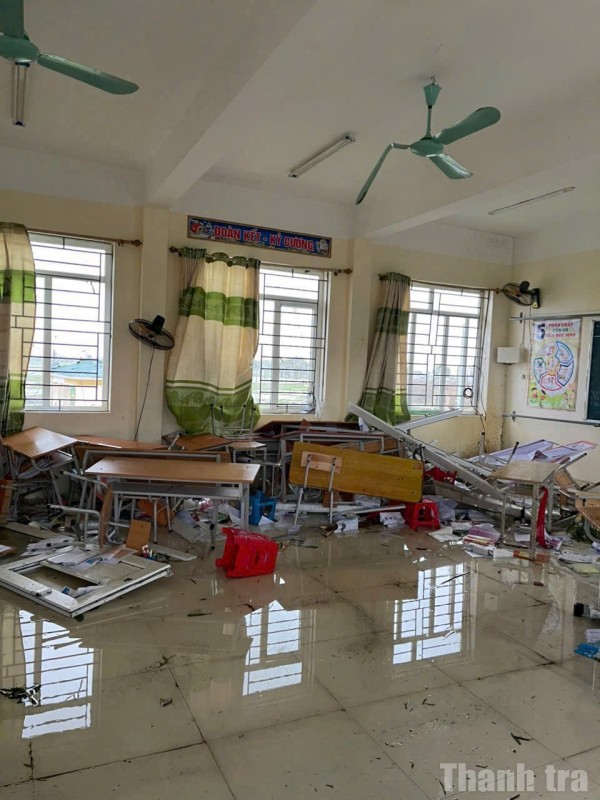 Thanh Hóa: 105 cơ sở giáo dục bị ảnh hưởng, thiệt hại hơn 6,9 tỷ đồng do bão số 10