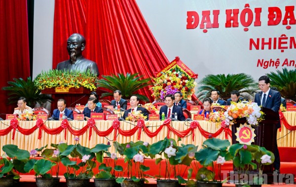 Nghệ An khai mạc Đại hội đại biểu Đảng bộ tỉnh lần thứ XX: Khát vọng vươn lên trong kỷ nguyên mới