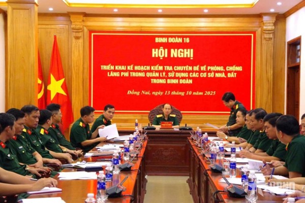 Binh đoàn 16: Quyết tâm chống lãng phí trong quản lý nhà, đất quốc phòng