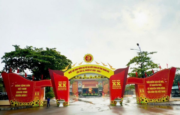Không khí rộn ràng chuẩn bị Đại hội Đảng bộ tỉnh Thanh Hóa lần thứ XX