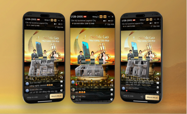 Sunshine Legend City “gây sốt” với công nghệ sa bàn ảo lần đầu xuất hiện trên sóng livestream NobleGo