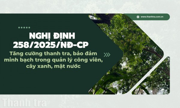 Tăng cường thanh tra, bảo đảm minh bạch trong quản lý công viên, cây xanh, mặt nước