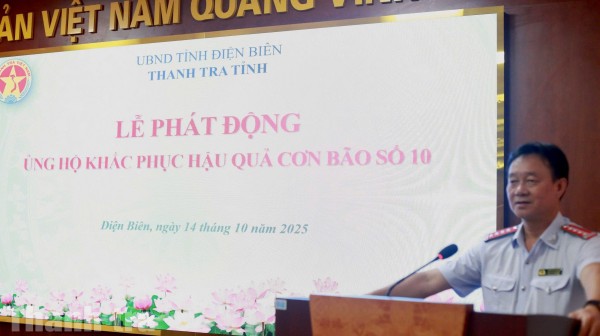 Thanh tra tỉnh Điện Biên lan tỏa tinh thần “lá lành đùm lá rách”, hướng về đồng bào vùng bão lũ