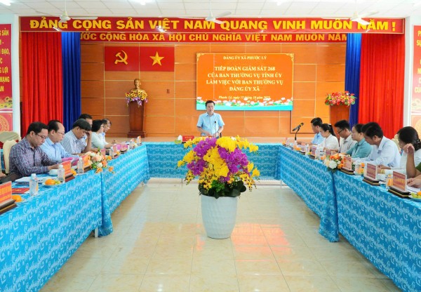 Đoàn Giám sát 268 của Ban Thường vụ Tỉnh ủy Tây Ninh làm việc tại xã Phước Lý