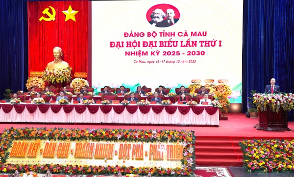 Khai mạc phiên trù bị Đại hội đại biểu Đảng bộ tỉnh Cà Mau lần thứ I, nhiệm kỳ 2025 – 2030