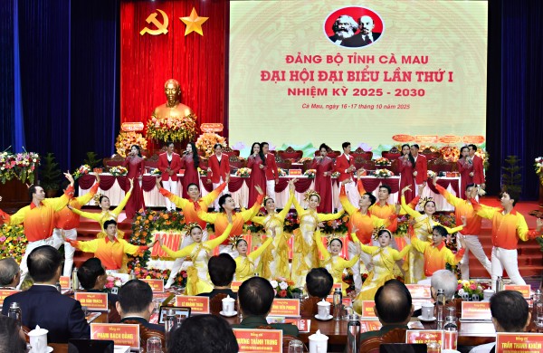 Khai mạc Đại hội đại biểu Đảng bộ tỉnh Cà Mau lần thứ I, nhiệm kỳ 2025 – 2030