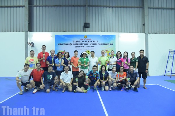 Giải giao lưu Pickleball Thanh tra Chính phủ khép lại thành công, lan tỏa tinh thần đoàn kết