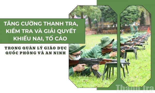 Tăng cường thanh tra, kiểm tra trong quản lý giáo dục quốc phòng và an ninh
