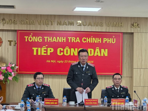 Tổng Thanh tra Đoàn Hồng Phong tiếp công dân định kỳ tháng 10/2025