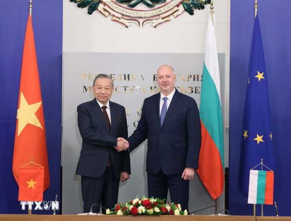 Tổng Bí thư Tô Lâm hội kiến Thủ tướng Bulgaria Rosen Zhelyazkov