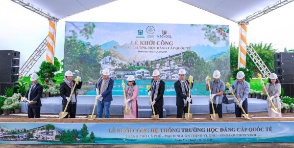Đắk Lắk: Hệ thống trường học tiêu chuẩn quốc tế khởi công tại Thành Phố Cà Phê