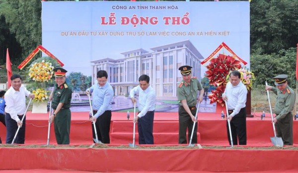 Thanh Hóa: Khởi công trụ sở Công an xã Hiền Kiệt xây nền tảng vững chắc cho “phên giậu” biên cương
