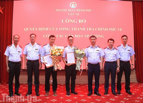 Công bố và trao quyết định bổ nhiệm lãnh đạo cấp phòng tại Cục XI, Thanh tra Chính phủ